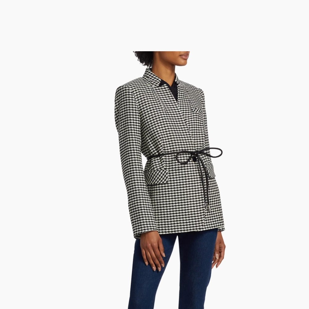 Veronica Beard Black and White Houndstooth Blazer